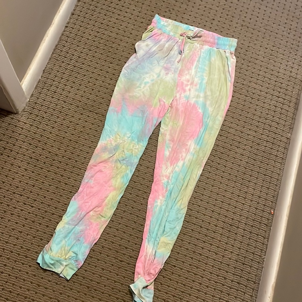 Tie dye light joggers worn once